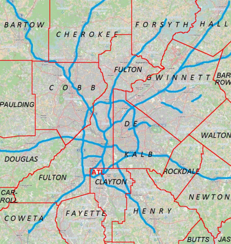 all Georgia  counties 